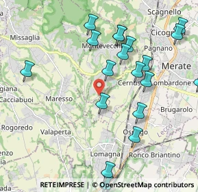 Mappa Via Monza, 23874 Montevecchia LC, Italia (2.3555)