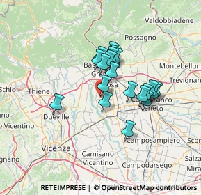 Mappa Via Luigi Einaudi, 36056 Tezze sul Brenta VI, Italia (10.219)
