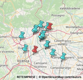 Mappa Via Luigi Einaudi, 36056 Tezze sul Brenta VI, Italia (9.224)
