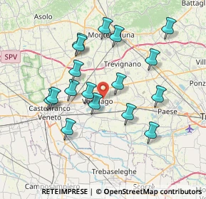 Mappa Via G. Toniolo, 31050 Vedelago TV, Italia (6.99059)