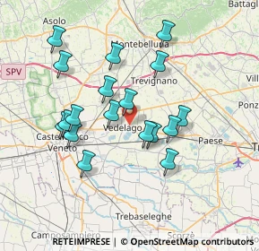 Mappa Via G. Toniolo, 31050 Vedelago TV, Italia (6.60444)