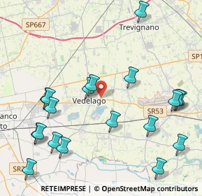 Mappa Via G. Toniolo, 31050 Vedelago TV, Italia (5.02)