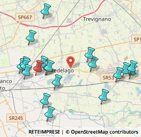 Mappa Via G. Toniolo, 31050 Vedelago TV, Italia (4.6855)