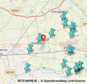 Mappa Via G. Toniolo, 31050 Vedelago TV, Italia (5.54611)