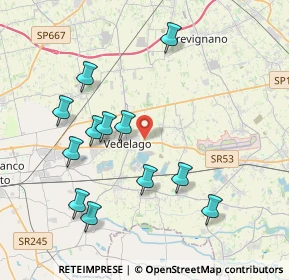 Mappa Via G. Toniolo, 31050 Vedelago TV, Italia (4.01917)