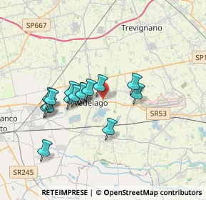 Mappa Via G. Toniolo, 31050 Vedelago TV, Italia (3.01933)