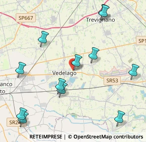 Mappa Via G. Toniolo, 31050 Vedelago TV, Italia (5.02917)