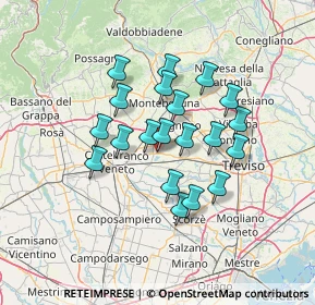 Mappa Via G. Toniolo, 31050 Vedelago TV, Italia (10.966)