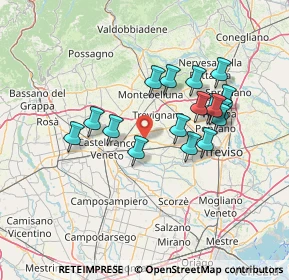 Mappa Via G. Toniolo, 31050 Vedelago TV, Italia (12.40176)