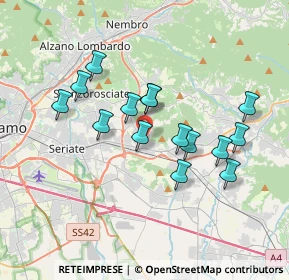 Mappa Via IV Novembre, 24061 Albano Sant'Alessandro BG, Italia (3.15333)
