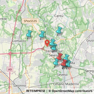 Mappa Via Salvetti, 20823 Lentate sul Seveso MB, Italia (3.41182)