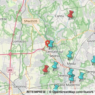 Mappa Via Salvetti, 20823 Lentate sul Seveso MB, Italia (6.30545)