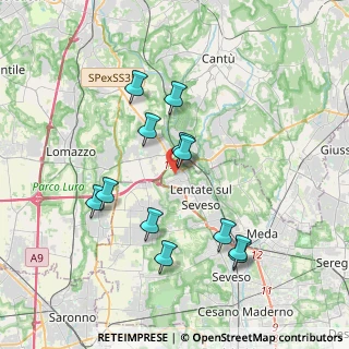 Mappa Via Salvetti, 20823 Lentate sul Seveso MB, Italia (3.53333)