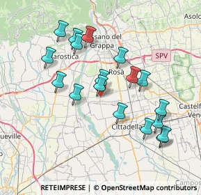 Mappa 36056 Tezze sul Brenta VI, Italia (7.25389)