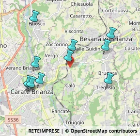 Mappa Via Rosnigo, 20842 Besana in Brianza MB, Italia (2.10545)