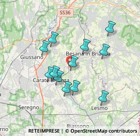 Mappa Via Rosnigo, 20842 Besana in Brianza MB, Italia (3.12583)