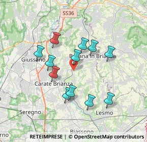 Mappa Via Rosnigo, 20842 Besana in Brianza MB, Italia (3.12667)