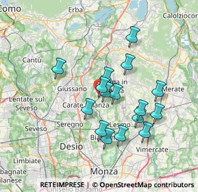 Mappa Via Rosnigo, 20842 Besana in Brianza MB, Italia (6.1375)