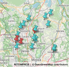 Mappa Via Rosnigo, 20842 Besana in Brianza MB, Italia (7.60412)