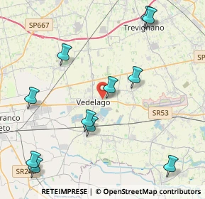 Mappa Sede legale Via G.Ungaretti, 31050 Vedelago TV, Italia (4.90818)