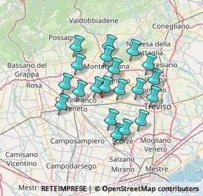 Mappa Sede legale Via G.Ungaretti, 31050 Vedelago TV, Italia (11.002)