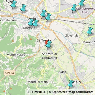 Mappa Via Schio, 36030 San Vito di Leguzzano VI, Italia (3.11818)