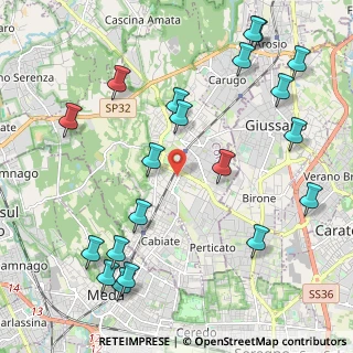 Mappa Via Padre Rovagnati, 22066 Mariano Comense CO, Italia (2.599)