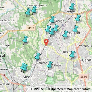 Mappa Via Padre Rovagnati, 22066 Mariano Comense CO, Italia (2.4275)