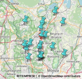 Mappa Strada Nuova Valassina, 20833 Giussano MB, Italia (6.60474)