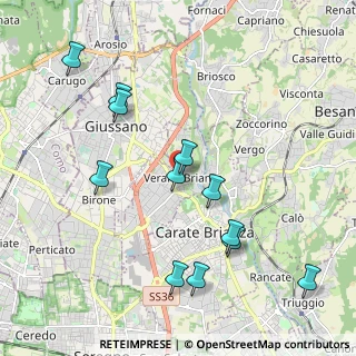 Mappa Via Mario Preda, 20843 Verano Brianza MB, Italia (2.13667)