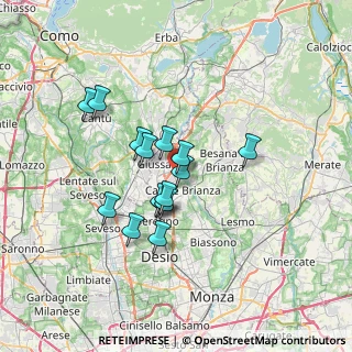 Mappa Via Mario Preda, 20843 Verano Brianza MB, Italia (5.40333)