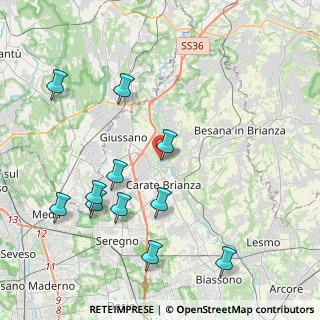 Mappa Via Mulino Bistorgio, 20843 Verano Brianza MB, Italia (4.55364)