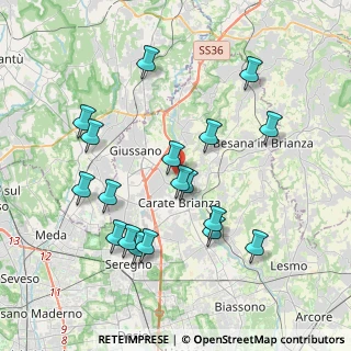 Mappa Via Mulino Bistorgio, 20843 Verano Brianza MB, Italia (3.90556)