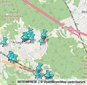 Mappa Via Giosuè Carducci, 21010 Arsago Seprio VA, Italia (1.27)