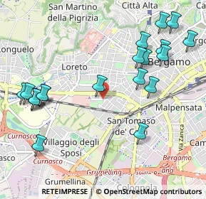 Mappa Via Giacomo Leopardi, 24127 Bergamo BG, Italia (1.214)