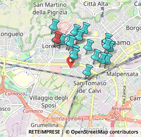 Mappa Via Giacomo Leopardi, 24127 Bergamo BG, Italia (0.7055)