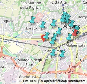 Mappa Via Giacomo Leopardi, 24127 Bergamo BG, Italia (0.965)