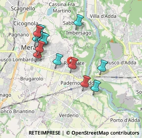 Mappa Via Donna Ida Fumagalli, 23899 Robbiate LC, Italia (1.79786)