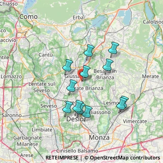 Mappa Via Giuseppe Verdi, 20843 Verano Brianza MB, Italia (6.52167)