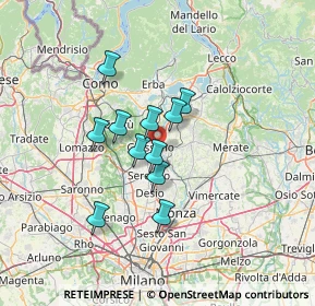 Mappa Via Giuseppe Verdi, 20843 Verano Brianza MB, Italia (9.83636)