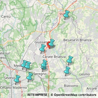 Mappa Via Giuseppe Verdi, 20843 Verano Brianza MB, Italia (4.76273)