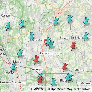 Mappa Via Giuseppe Verdi, 20843 Verano Brianza MB, Italia (5.7575)