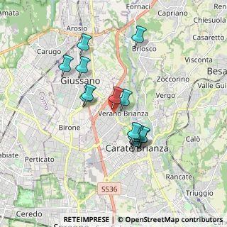 Mappa Via Giuseppe Verdi, 20843 Verano Brianza MB, Italia (1.50643)
