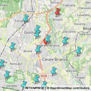 Mappa Via Giuseppe Verdi, 20843 Verano Brianza MB, Italia (2.86733)