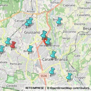 Mappa Via Giuseppe Verdi, 20843 Verano Brianza MB, Italia (2.28769)