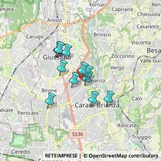 Mappa Via Giuseppe Verdi, 20843 Verano Brianza MB, Italia (1.24917)