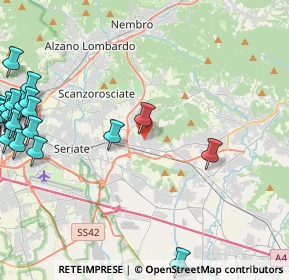 Mappa 24061 Albano Sant'Alessandro BG, Italia (6.4425)