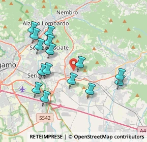 Mappa 24061 Albano Sant'Alessandro BG, Italia (3.87933)