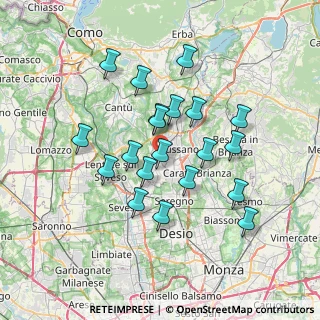 Mappa Via Don Minzoni, 22066 Mariano Comense CO, Italia (6.3055)