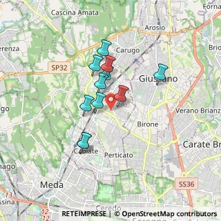 Mappa Via Don Minzoni, 22066 Mariano Comense CO, Italia (1.32636)